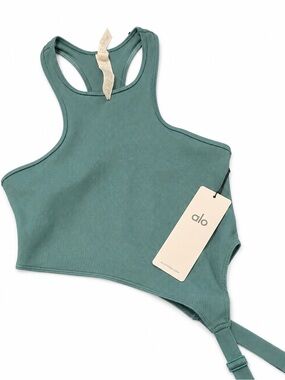 ALO Yoga Teal Ribbed tank